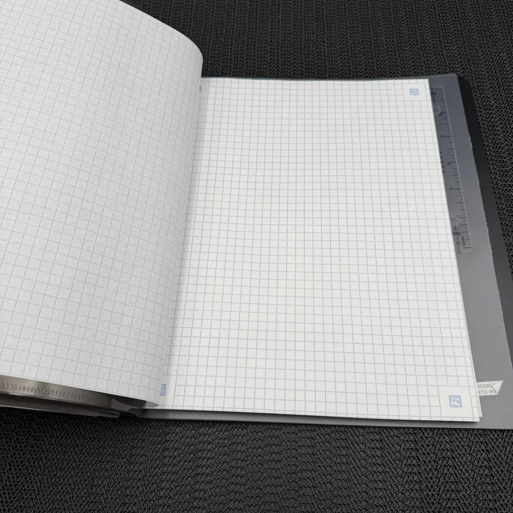 Five Star Refillable Graph Ruled Notebook Black & Pen+Gear Filler Paper Bundle
